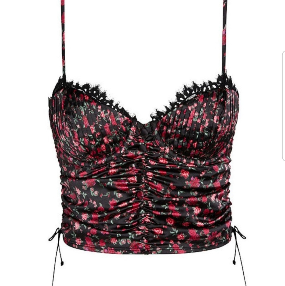 For Love and Lemons Melrose Pleated Bustier Bra NWT - Picture 2 of 13